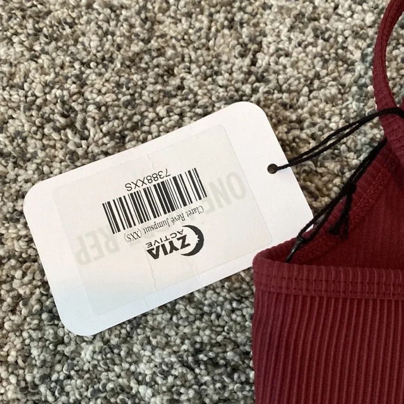 Zyia Active Claret Reve Jumpsuit in Red - Picture 5 of 7